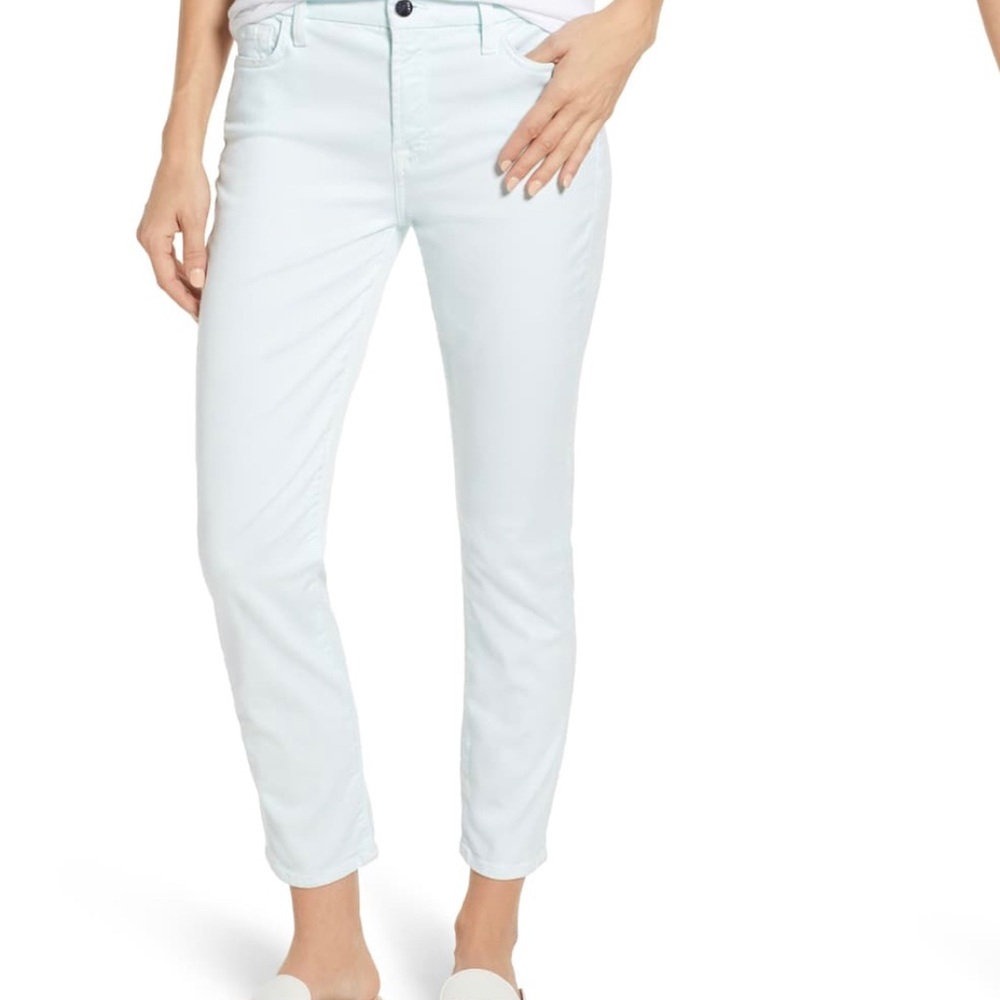 Sateen Ankle Skinny Jeans